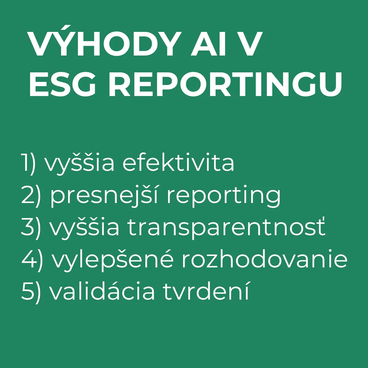 Výhody AI pre nefinančný reporting ESG dát