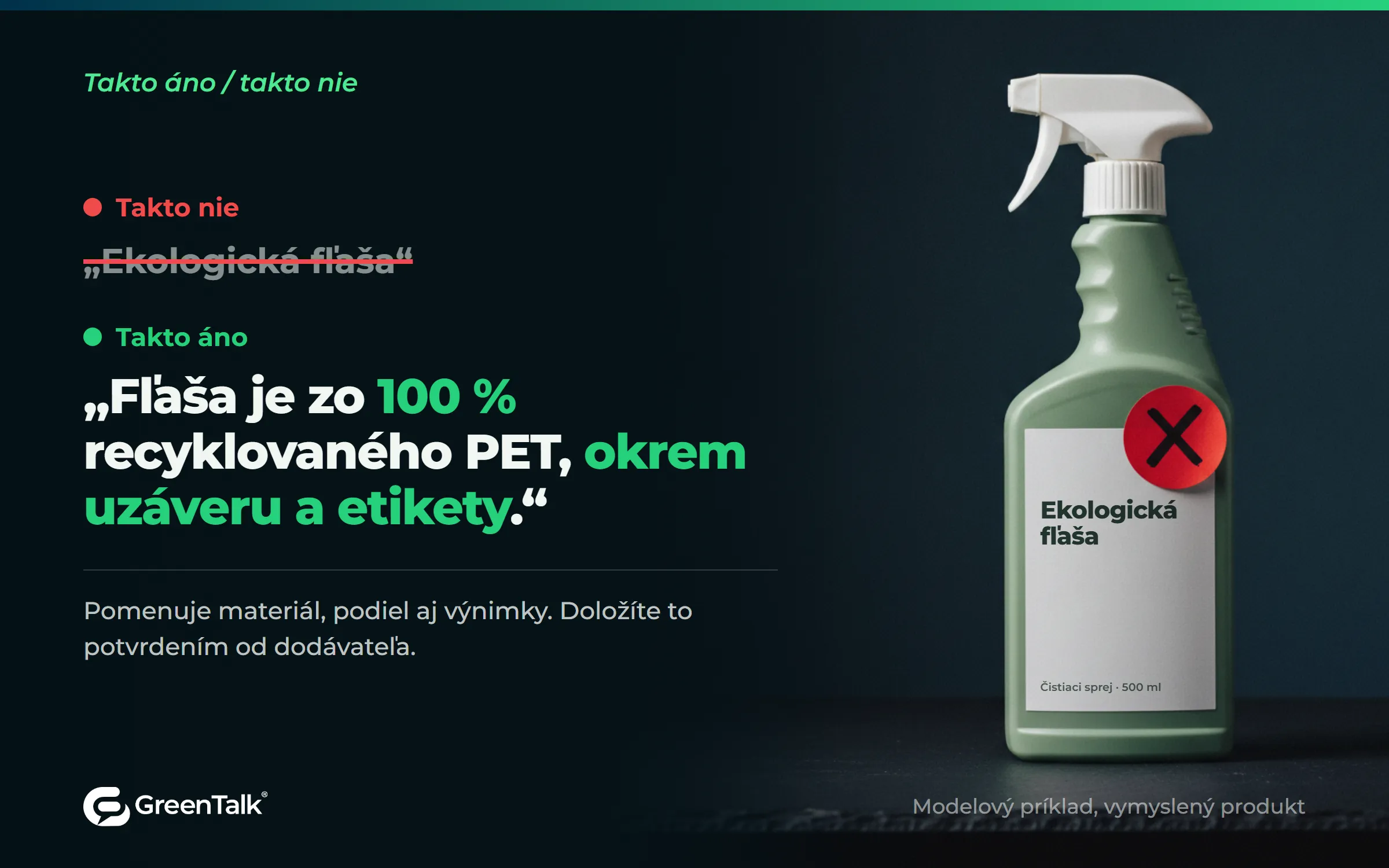 Takto áno, takto nie. Namiesto „Ekologická fľaša“ presné znenie o recyklovanom PET s výnimkami